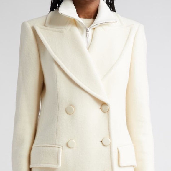 NEW Gorgeous Veronica Beard Nalida Wool Blend Dickey Coat in Ivory - Picture 4 of 13